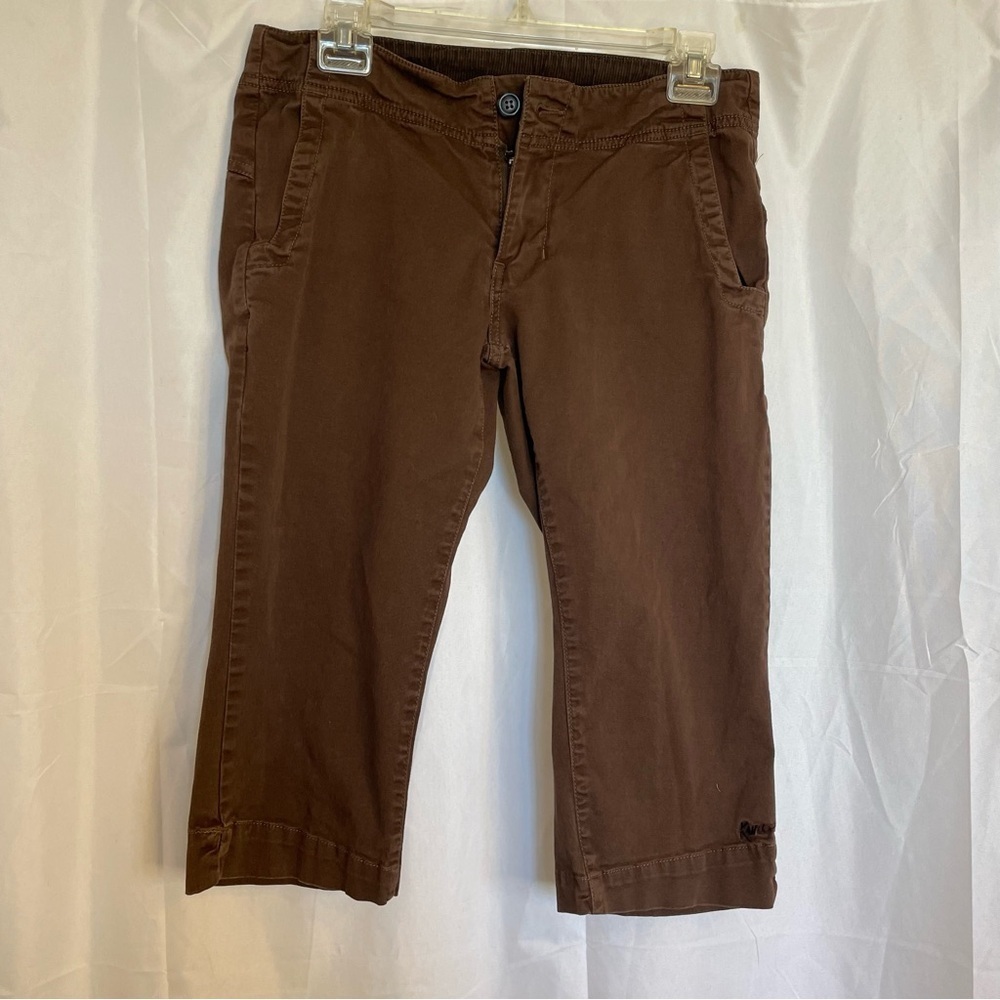 KAVU Women’s Brown Chino Capri Cropped Straight Leg Hiking Pant Size 4